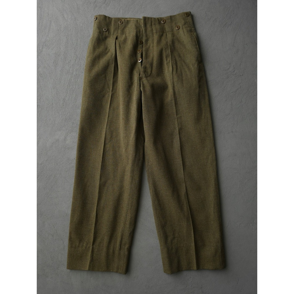 Vintage 1950s Olive Pants 31x26.5 Canadian Army